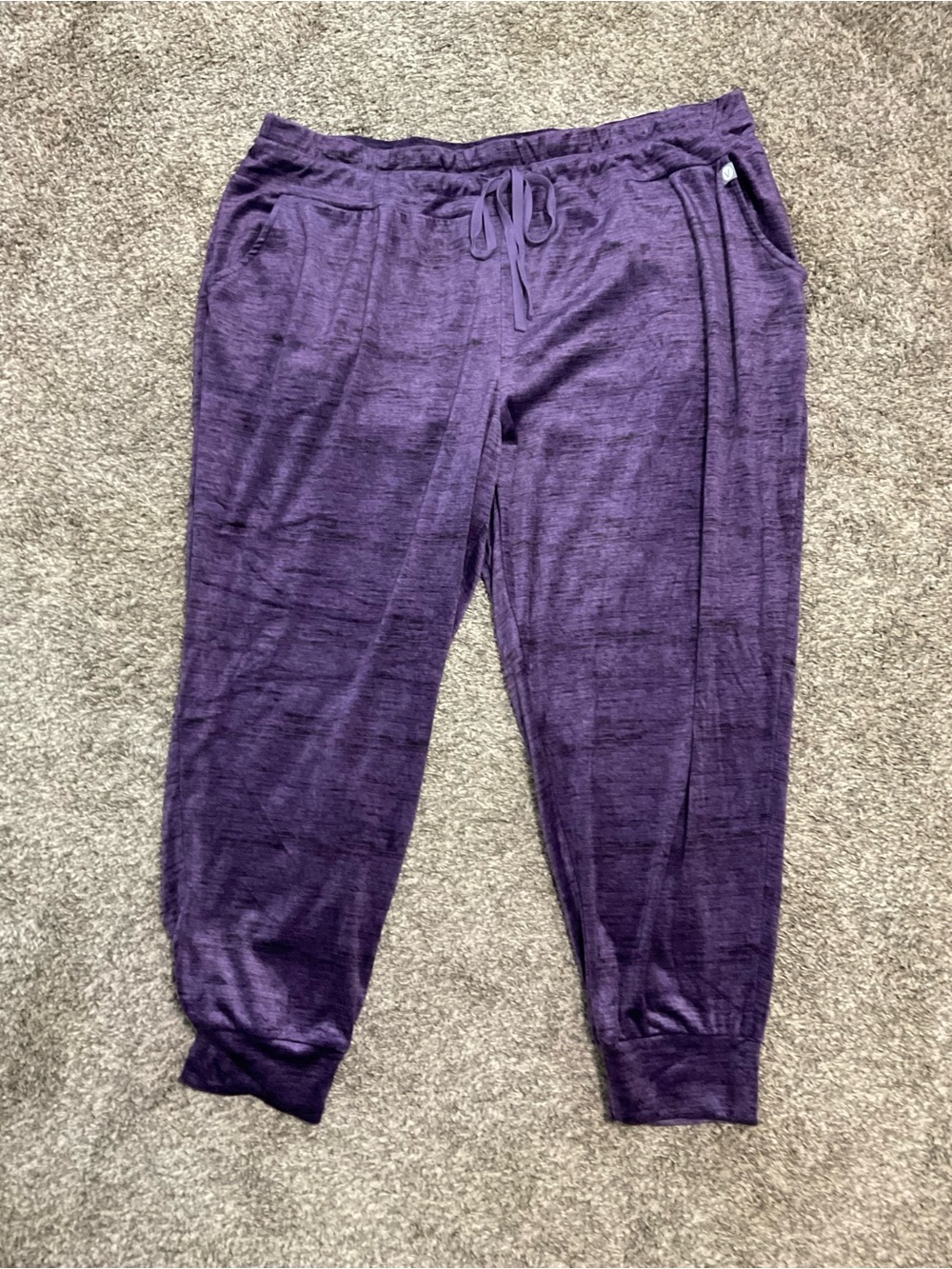 Livi Active for Lane Bryant Purple Velour Jogger Track Pants 22/24 - Picture 2 of 7